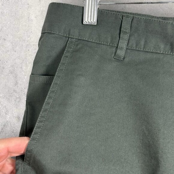 NWT Samsoe Bermuda Shorts Brown Size Large Button Fly Khaki Balder Minimal NEW L - Picture 2 of 16